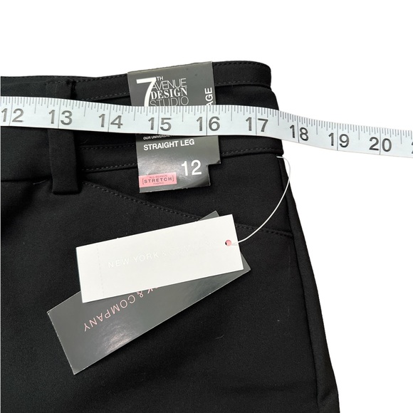 New York & Company Signature Fit Straight Leg Pants Size 12 Average NWT Black - Picture 5 of 8